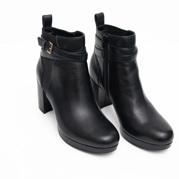 Vionic | New! Black Women's Nalla Leather Boots. Size 7
