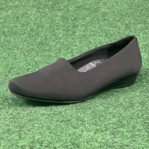 Vionic Powell Demi Wedge Loafer Black Orthaheel Slip on Shoes Womens 10 Low Heel
