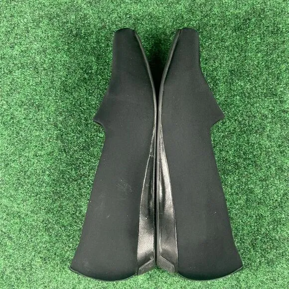 Vionic Powell Demi Wedge Loafer Black Orthaheel Slip on Shoes Womens 10 Low Heel