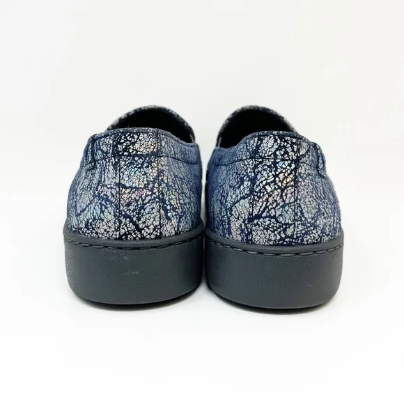 Vionic Pro Avery Slip on Shoes Sneakers Metallic Blue Iridescent Crackle