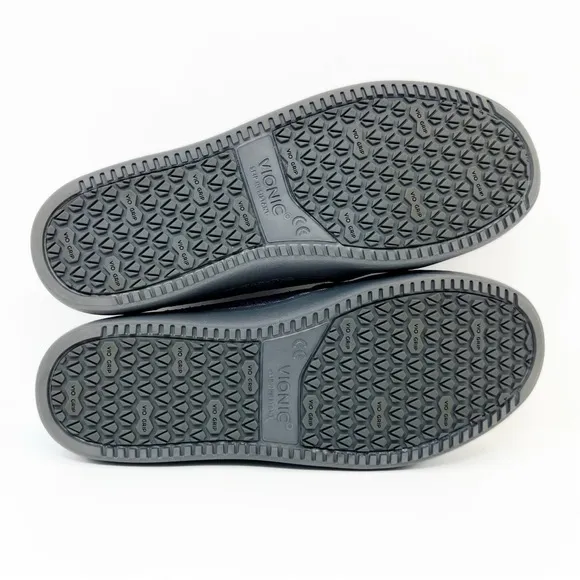 Vionic Pro Avery Slip on Shoes Sneakers Metallic Blue Iridescent Crackle