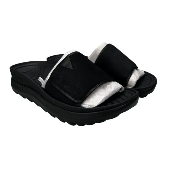 Vionic Rejuvenate Black Recovery Sandals Women's Size 8 - 9