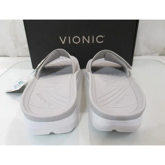 Vionic Rejuvenate Recovery Slide Sandal White Vapor Size Men's 9.5 Women's 11
