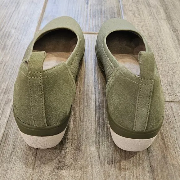 Vionic Shoes Womens 10 Jacey Knit Slip-on Wedge Green Comfort Orthotic Support