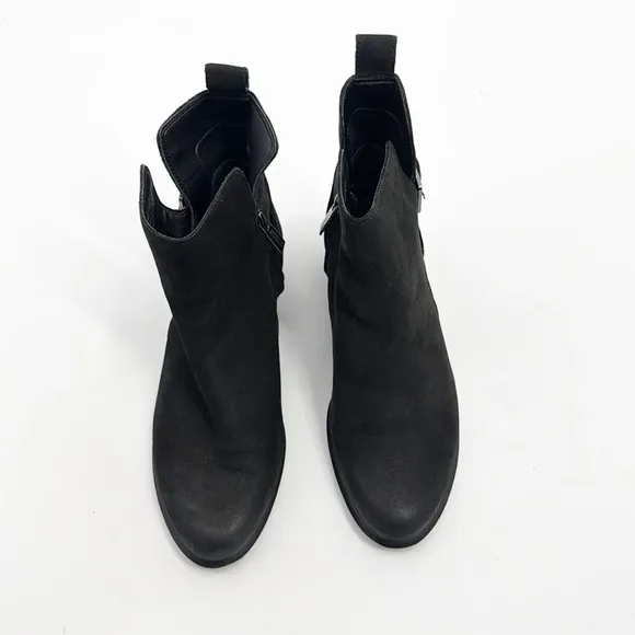 Vionic Sienna Chelsea Buckle Boots Waterproof Nubuck Zip Up Mid Bootie Size 8.5