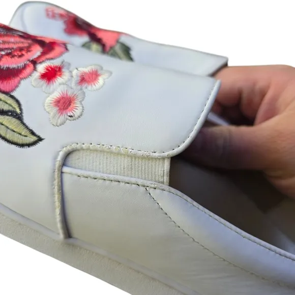 VIONIC Splendid Midi Floral Slip On Loafers, White Floral, Size 8.5