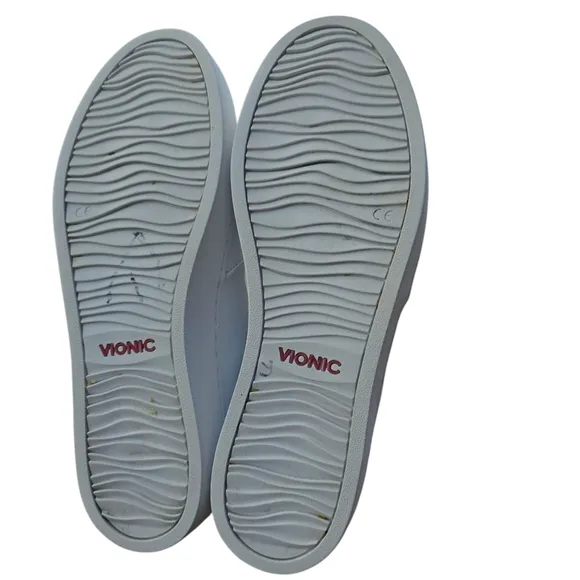 VIONIC Splendid Midi Floral Slip On Loafers, White Floral, Size 8.5