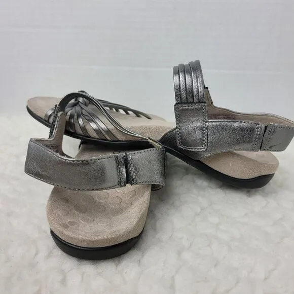 Vionic Talulah Womens Size 8 Sandal Gray Orthotic Footbed Shoes