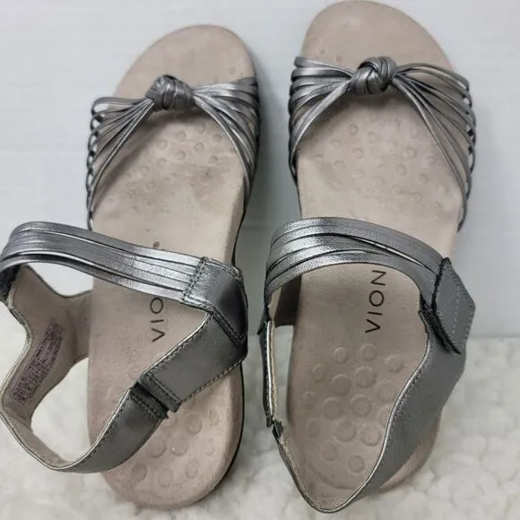 Vionic Talulah Womens Size 8 Sandal Gray Orthotic Footbed Shoes