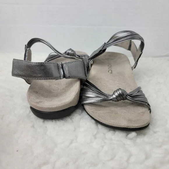 Vionic Talulah Womens Size 8 Sandal Gray Orthotic Footbed Shoes