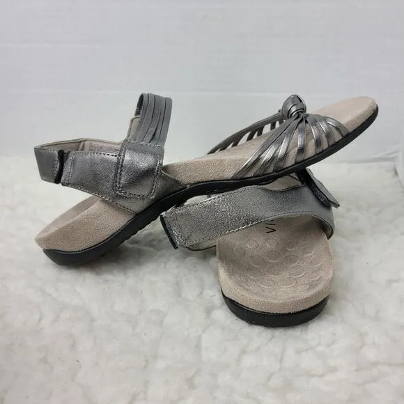 Vionic Talulah Womens Size 8 Sandal Gray Orthotic Footbed Shoes