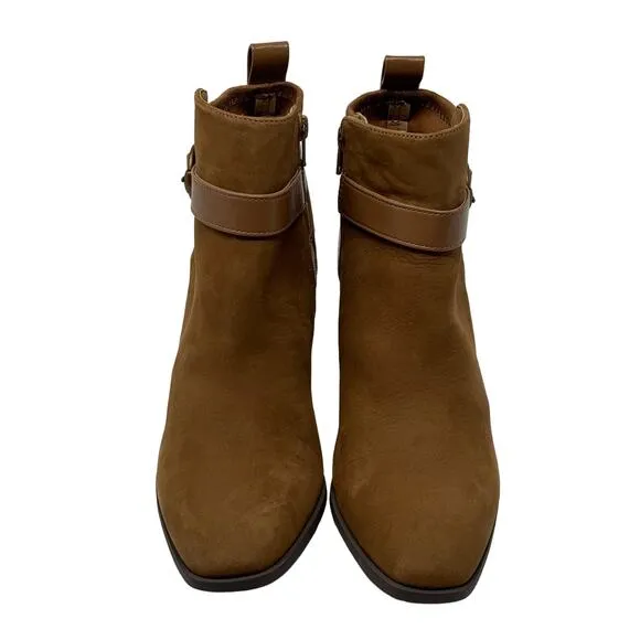 Vionic Tenley Boots Block Heel Brown Suede