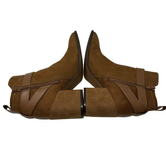 Vionic Tenley Boots Block Heel Brown Suede