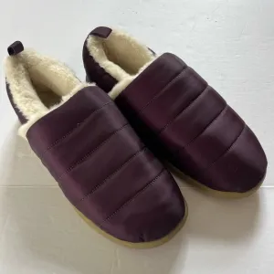 Vionic Tranquil Faux Fur Orthotic Slipper Shoes Size 8 Purple