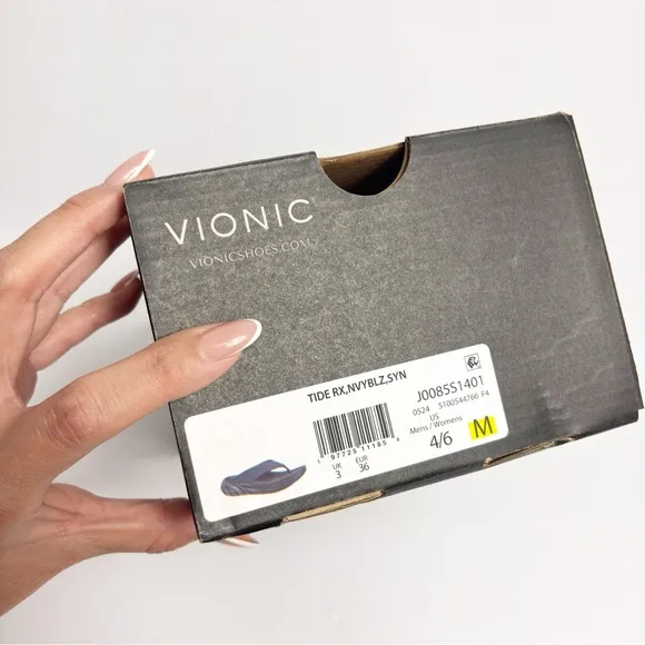 VIONIC UNISEX TIDE RX NAVY MEN SIZE 4 AND WOMEN SIZE 6 BRAND NEW WITH BOX