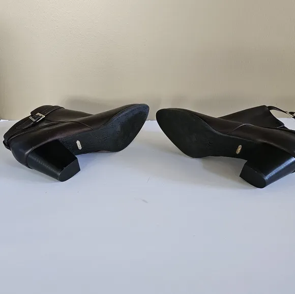 Vionic Upton Leather Ankle Boots with Orthotic Arch Support Java Size 10