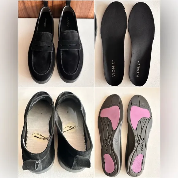 Vionic Uptown Loafer - black suede Size 11