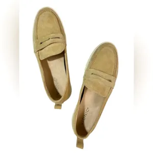 Vionic Uptown Penney Women’s Size 10 Suede Loafer Slip-On Shoes – Tan