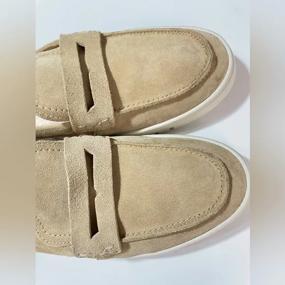Vionic Uptown Penney Women’s Size 10 Suede Loafer Slip-On Shoes – Tan