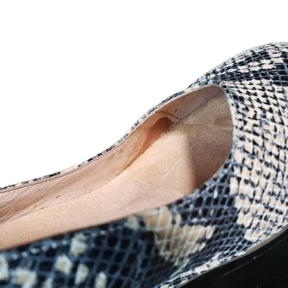 Vionic Women's Antonia Tan/black Natural Snakeskin Wedge Pumps Shoe Size 7