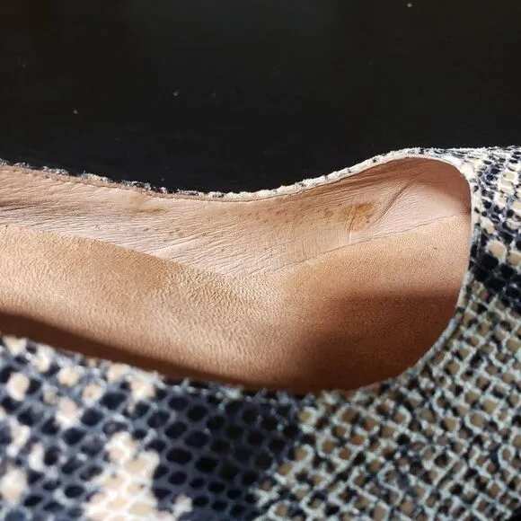 Vionic Women's Antonia Tan/black Natural Snakeskin Wedge Pumps Shoe Size 7