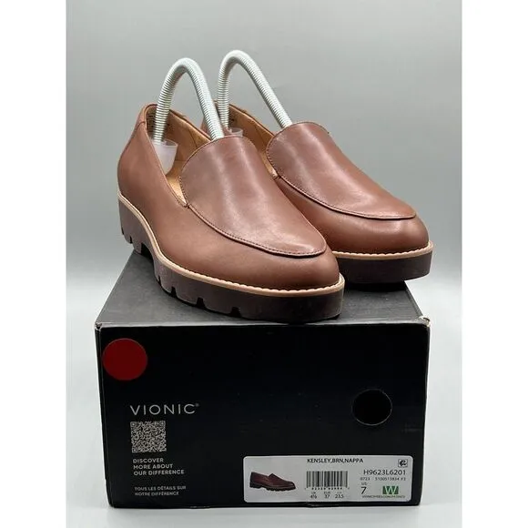 Vionic Womens Charm Kensley Comfort Loafers- Supportive Walking Shoe Size 7 W