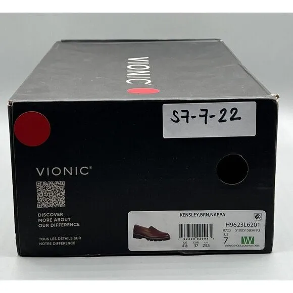 Vionic Womens Charm Kensley Comfort Loafers- Supportive Walking Shoe Size 7 W