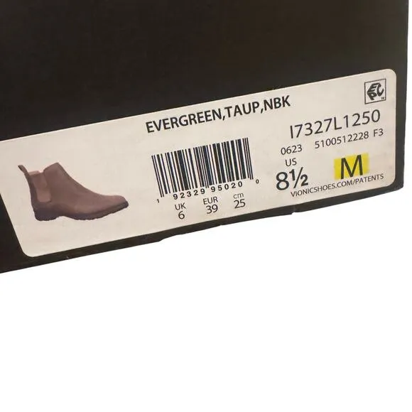 Vionic Women's Evergreen Booties Beige Nubuck Leather Size 8.5M NWB