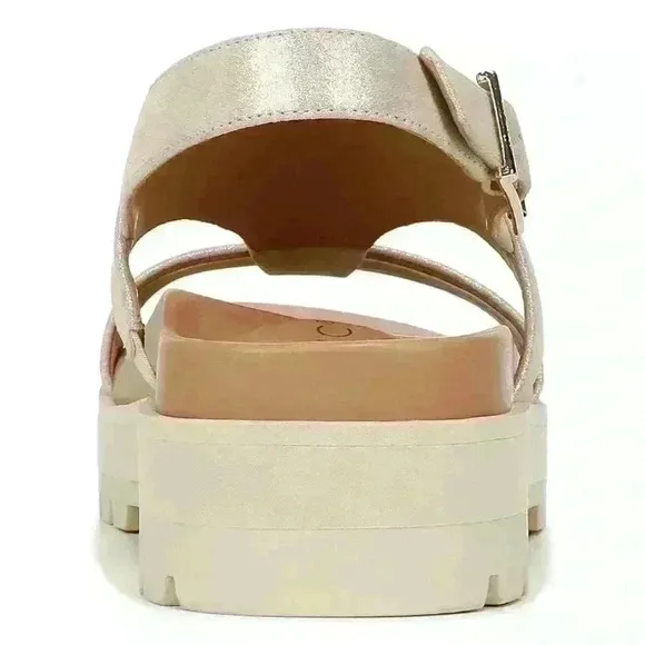 Vionic Women's Gold Leather Alondra Ankle T-Strap Sandal Size 8
