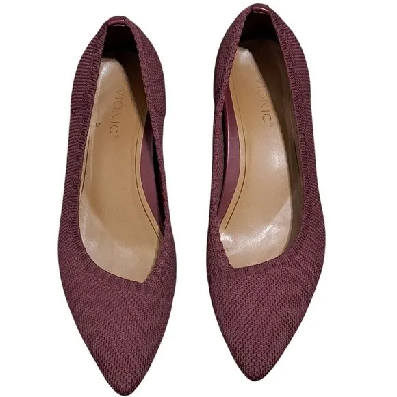 Vionic Women's Orthaheel Dahlia Knit Upper Comfy Slip On Loafers Shoe Shiraz S 8