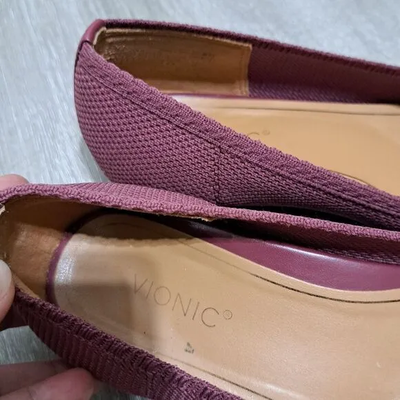 Vionic Women's Orthaheel Dahlia Knit Upper Comfy Slip On Loafers Shoe Shiraz S 8