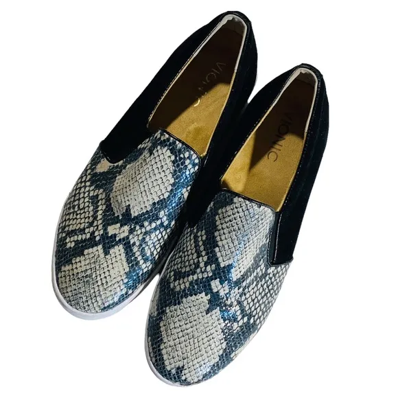 Vionic Women's Splendid Midi Comfort Shoes Natural Snake Round Toe Size 8.5