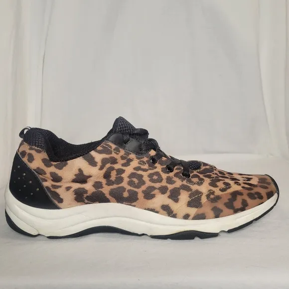 Vionic Women's Tourney Walker Leopard Print Lace Up Sneakers Size 10