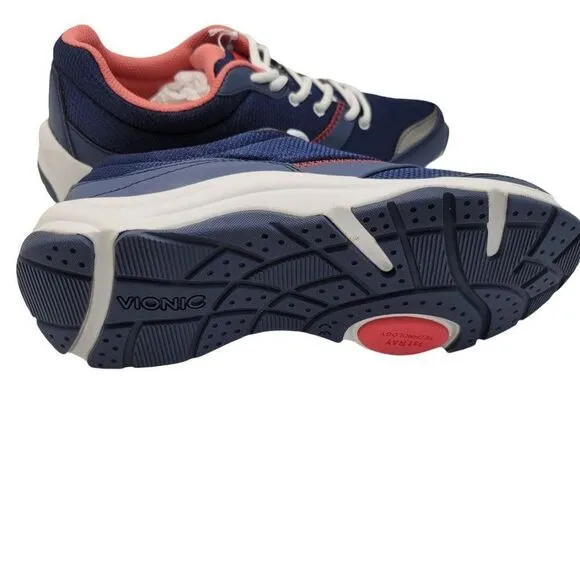 Vionic Womens Size 7 Sneakers Athetic Active New Blue Walking Shoes Running