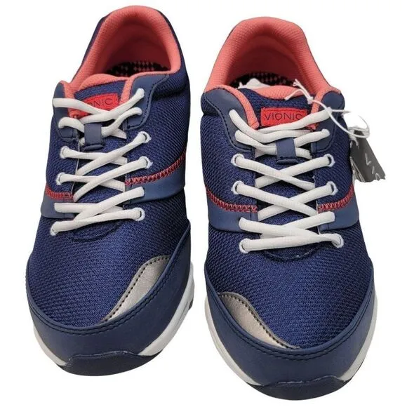 Vionic Womens Size 7 Sneakers Athetic Active New Blue Walking Shoes Running