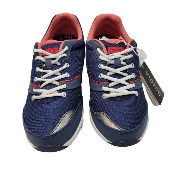 Vionic Womens Size 7 Sneakers Athetic Active New Blue Walking Shoes Running