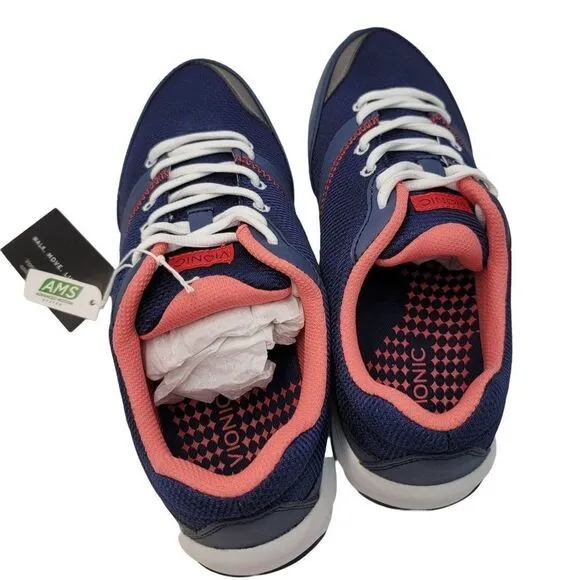Vionic Womens Size 7 Sneakers Athetic Active New Blue Walking Shoes Running