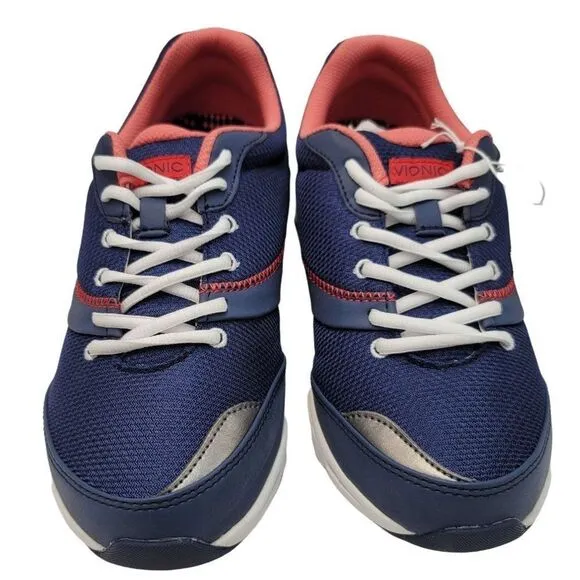 Vionic Womens Size 7 Sneakers Athetic Active New Blue Walking Shoes Running