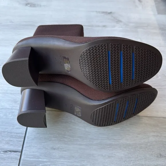 VIVAIA Almond-Toe Running Heel Boots (Amanda) Chocolate Size 9.5 Nwt in Box