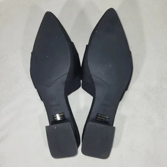 Vivaia Black Pointed-Toe Knot Sandals (Yaffa Pro) Size 39 EU / 8 US
