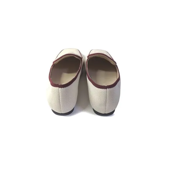 VIVAIA Loafers 'Leona' Beige Quilted Loafers Flats Square Toe Shoes Size 40