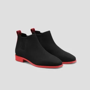VIVAIA Ryan Pro Ankle Boots in Black &amp; Ruby Red, size 41.5/10. NIB