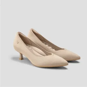 VIVAIA Scarlett Pointed-Toe Kitten Heels Almond New Size EU 38.5, US 7.5