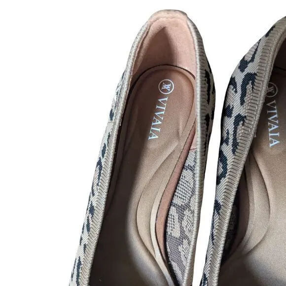 Vivaia Stella kitten heel‎ size 40 / US 9 pointed toe Leopard comfort