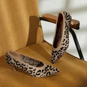 Vivaia Stella kitten heel‎ size 40 / US 9 pointed toe Leopard comfort