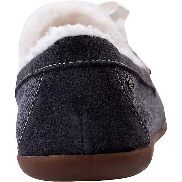 Waco Spenco girl's Grey Hearth Faux Furr Birch Slip Resistant Shoes Size 6