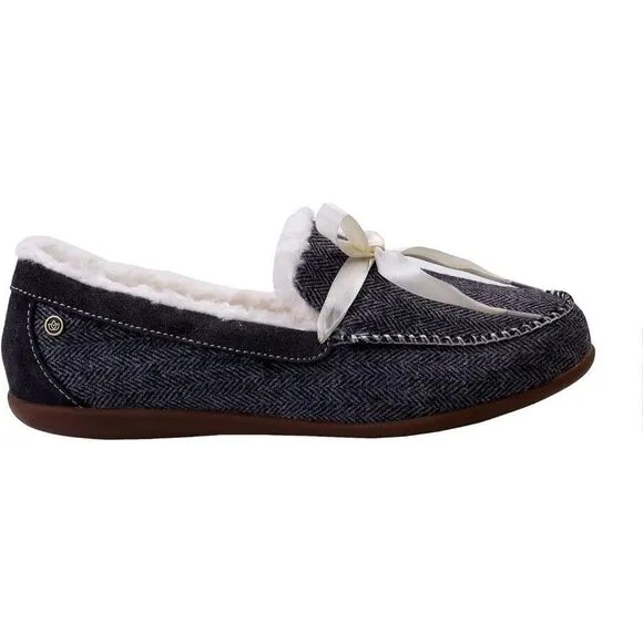 Waco Spenco girl's Grey Hearth Faux Furr Birch Slip Resistant Shoes Size 6