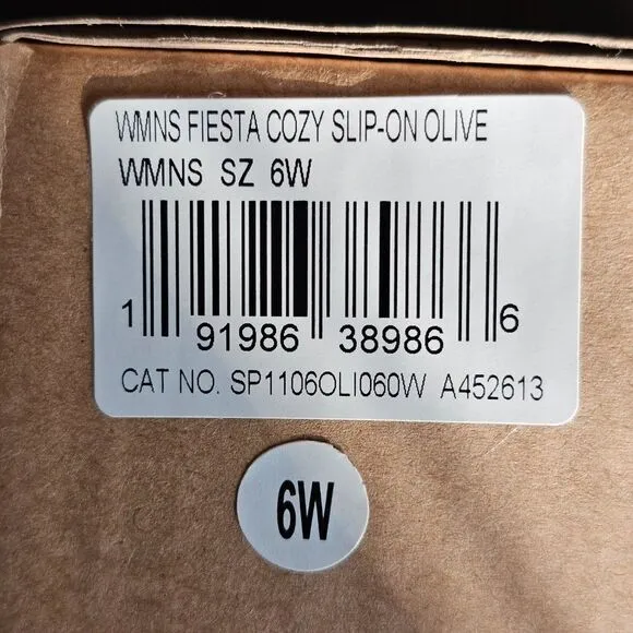 Waco Spenco girl's Wool Collared Fiesta Cozy Suede Slip On Shoes Olive size 6