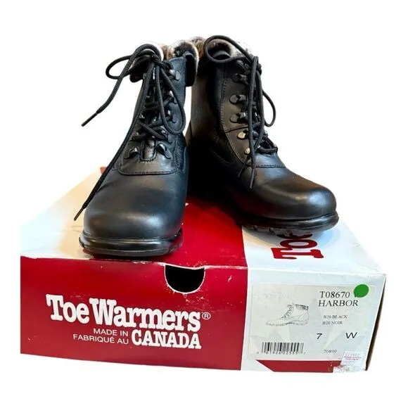 Winter faux fur The Toe Warmer Boots. Waterproof leather 5⭐️reviews size 7 W