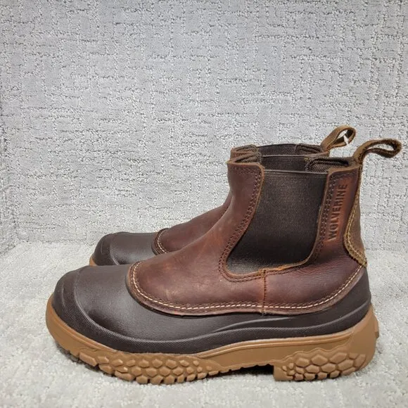 Wolverine Yak Men's Size 9.5M Brown Leather Waterproof Chelsea Work Boots W30188